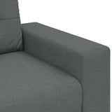 Loveseat Sofa Dark Grey 180x77x82 cm Fabric - Close-Up Angle