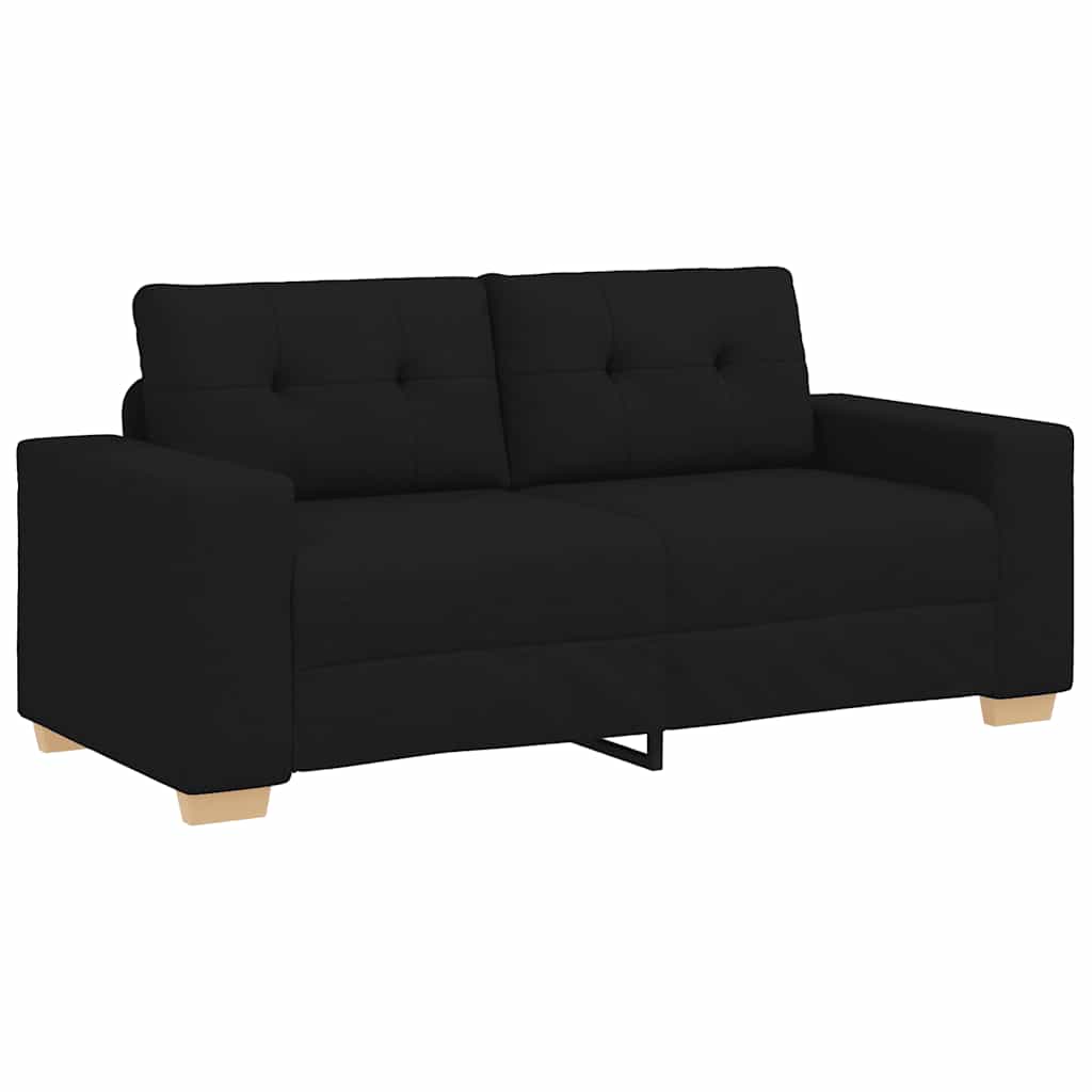 Loveseat Sofa Black 180x77x82 cm Fabric