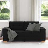 Loveseat Sofa Black 180x77x82 cm Fabric - Side View