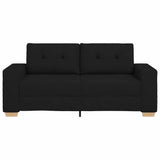 Loveseat Sofa Black 180x77x82 cm Fabric