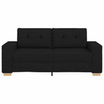 Loveseat Sofa Black 180x77x82 cm Fabric