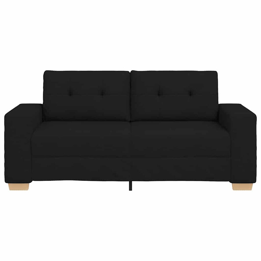Loveseat Sofa Black 180x77x82 cm Fabric