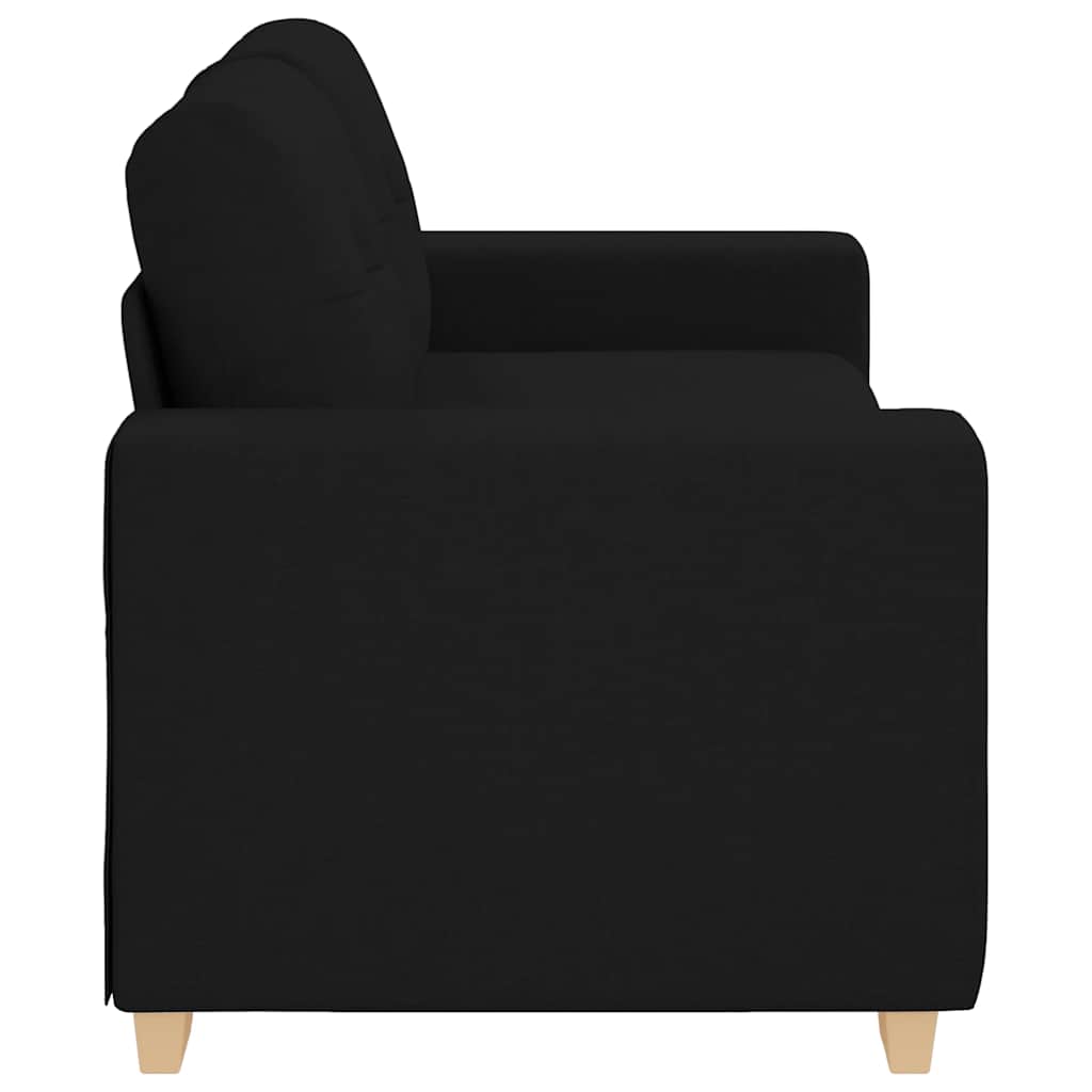 Loveseat Sofa Black 180x77x82 cm Fabric
