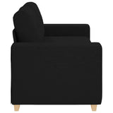 Loveseat Sofa Black 180x77x82 cm Fabric