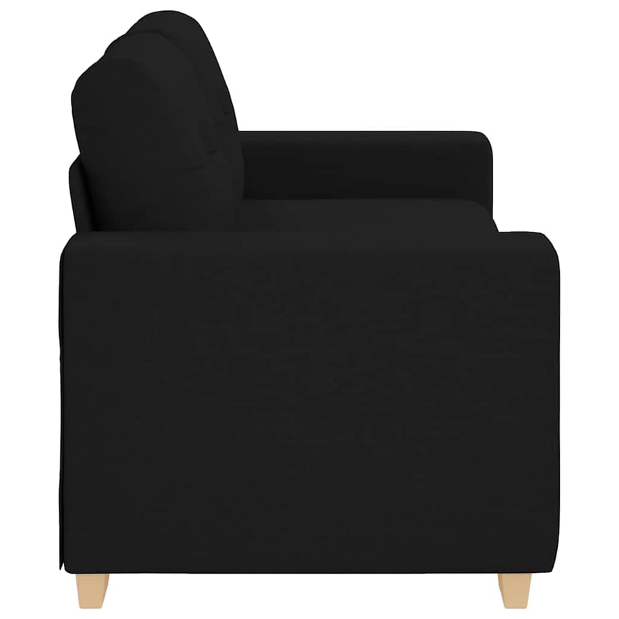 Loveseat Sofa Black 180x77x82 cm Fabric