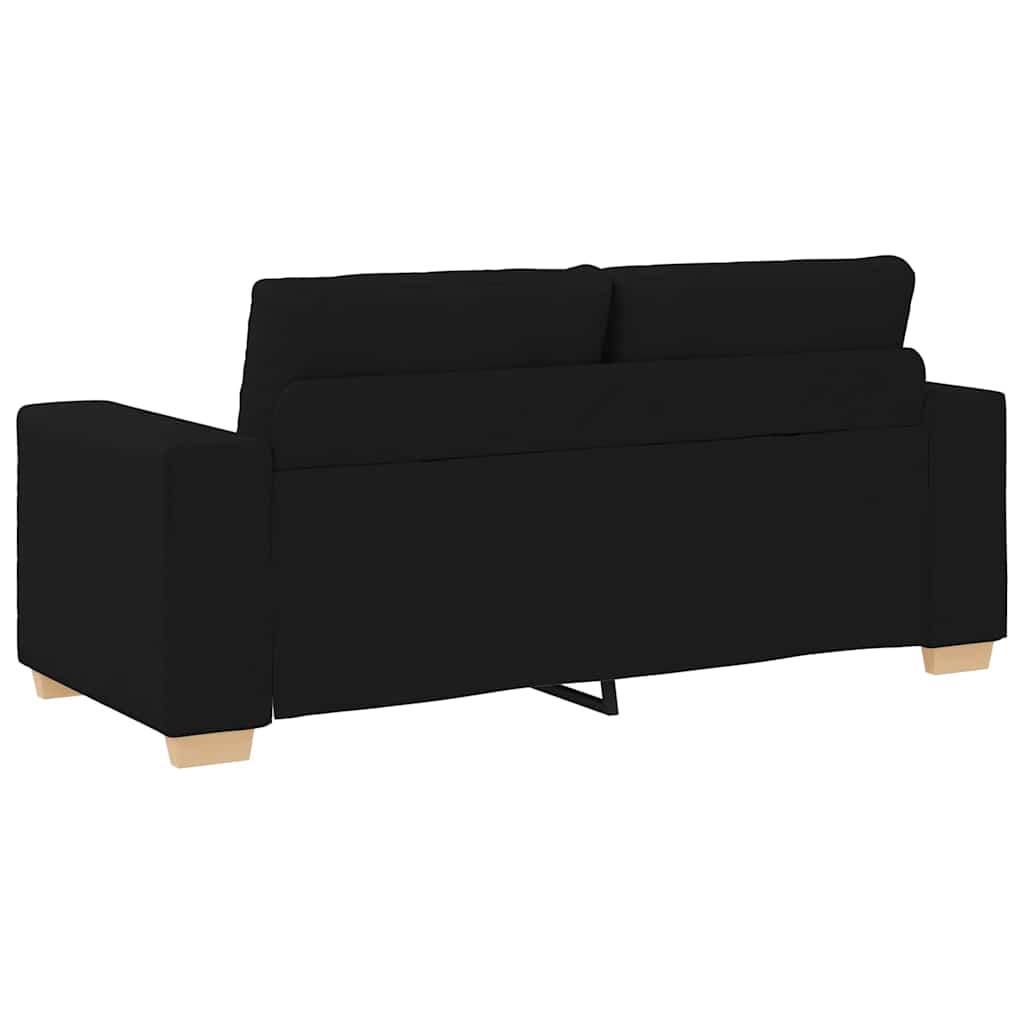 Loveseat Sofa Black 180x77x82 cm Fabric