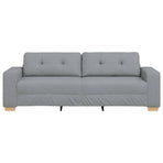 3-Seater Sofa Light Grey 220x78x80 cm Fabric