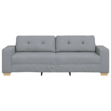 3-Seater Sofa Light Grey 180 cm Fabric - Top-Down View