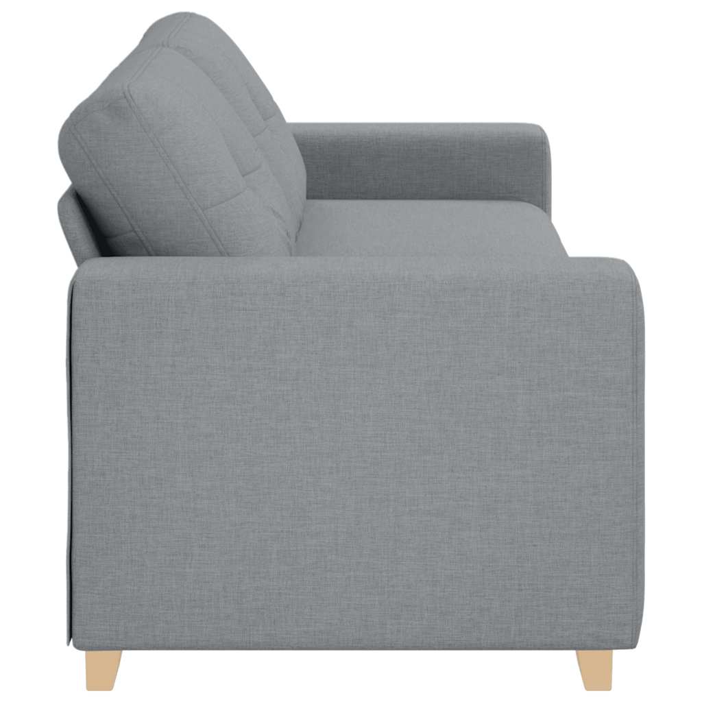 3-Seater Sofa Light Grey 220x78x80 cm Fabric