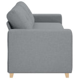 3-Seater Sofa Light Grey 220x78x80 cm Fabric