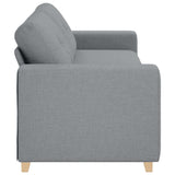 3-Seater Sofa Light Grey 180 cm Fabric - 45-Degree Angle