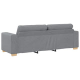 3-Seater Sofa Light Grey 220x78x80 cm Fabric