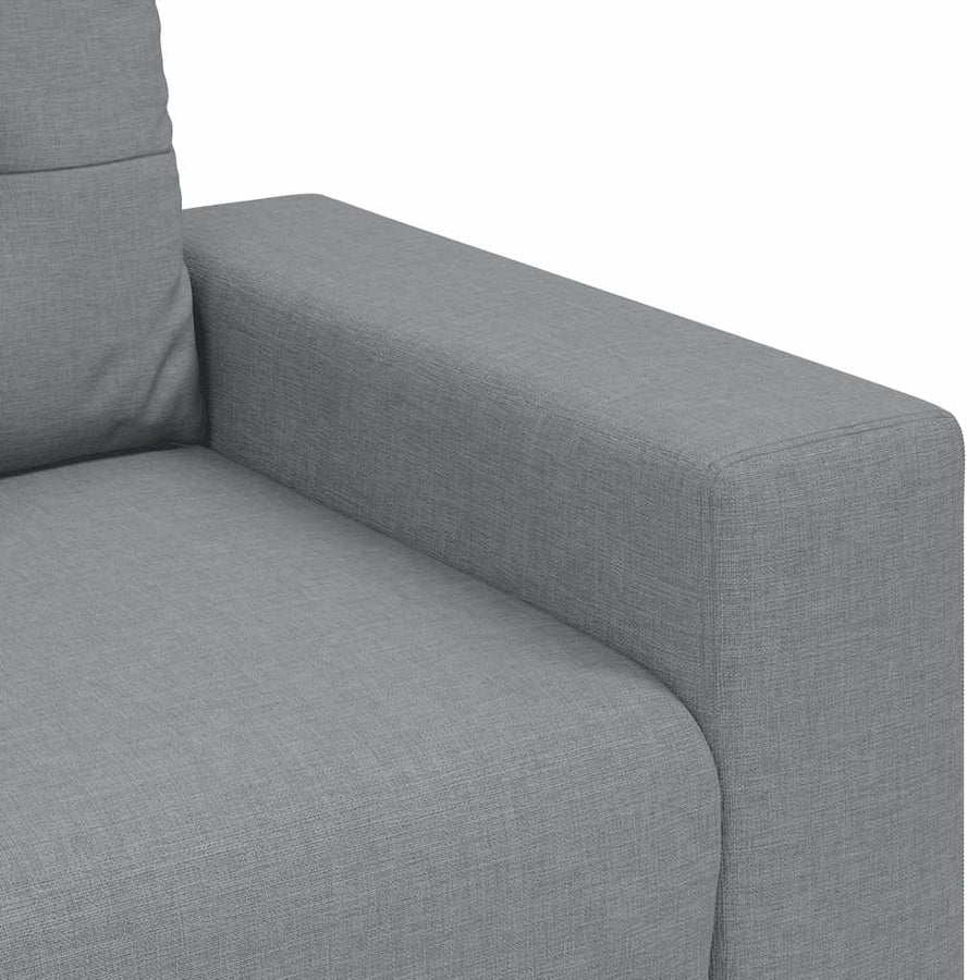 3-Seater Sofa Light Grey 220x78x80 cm Fabric