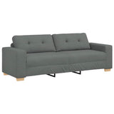 3-Seater Sofa Dark Grey 220x78x80 cm Fabric