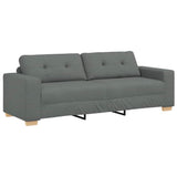 3-Seater Sofa Dark Grey 180 cm Fabric - Front View