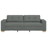 3-Seater Sofa Dark Grey 220x78x80 cm Fabric