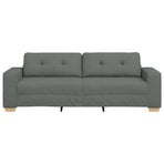 3-Seater Sofa Dark Grey 220x78x80 cm Fabric