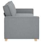 3-Seater Sofa Dark Grey 220x78x80 cm Fabric