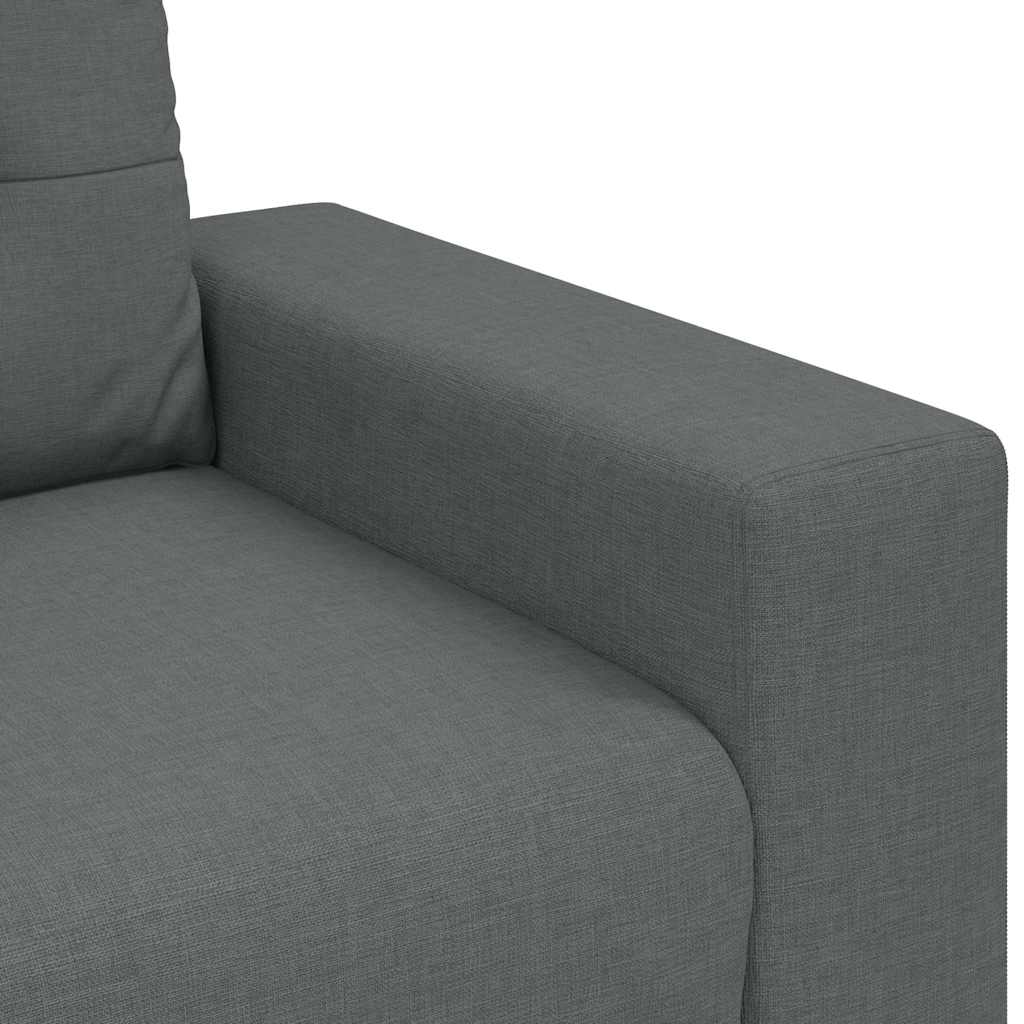 3-Seater Sofa Dark Grey 180 cm Fabric