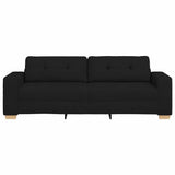 3-Seater Sofa Black 180 cm Fabric - Top-Down View