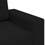 3-Seater Sofa Black 180 cm Fabric - Close-Up Angle