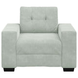 Sofa Chair Light Grey 100x78x80 cm Velvet - Top-Down View