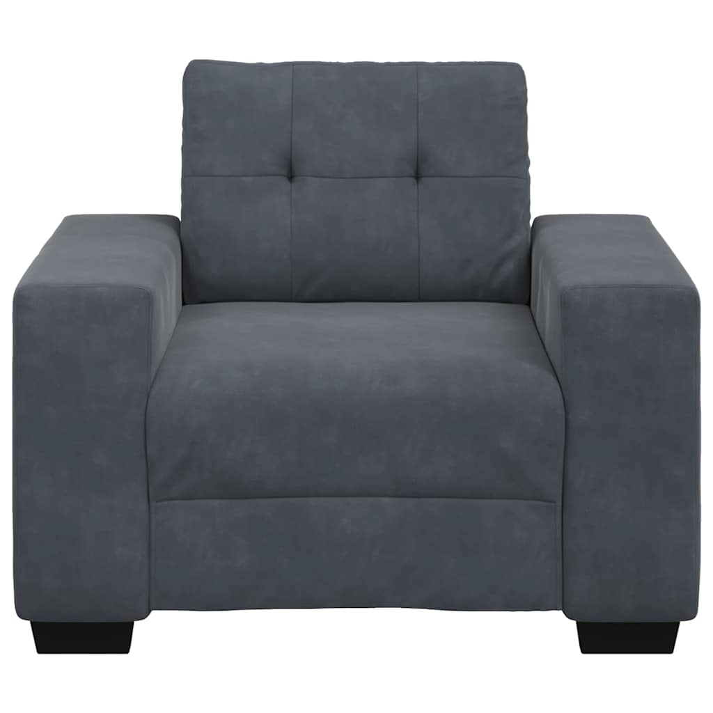 Sofa Chair Dark Grey 100x78x80 cm Velvet
