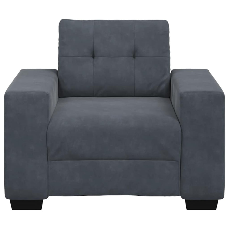 Sofa Chair Dark Grey 100x78x80 cm Velvet