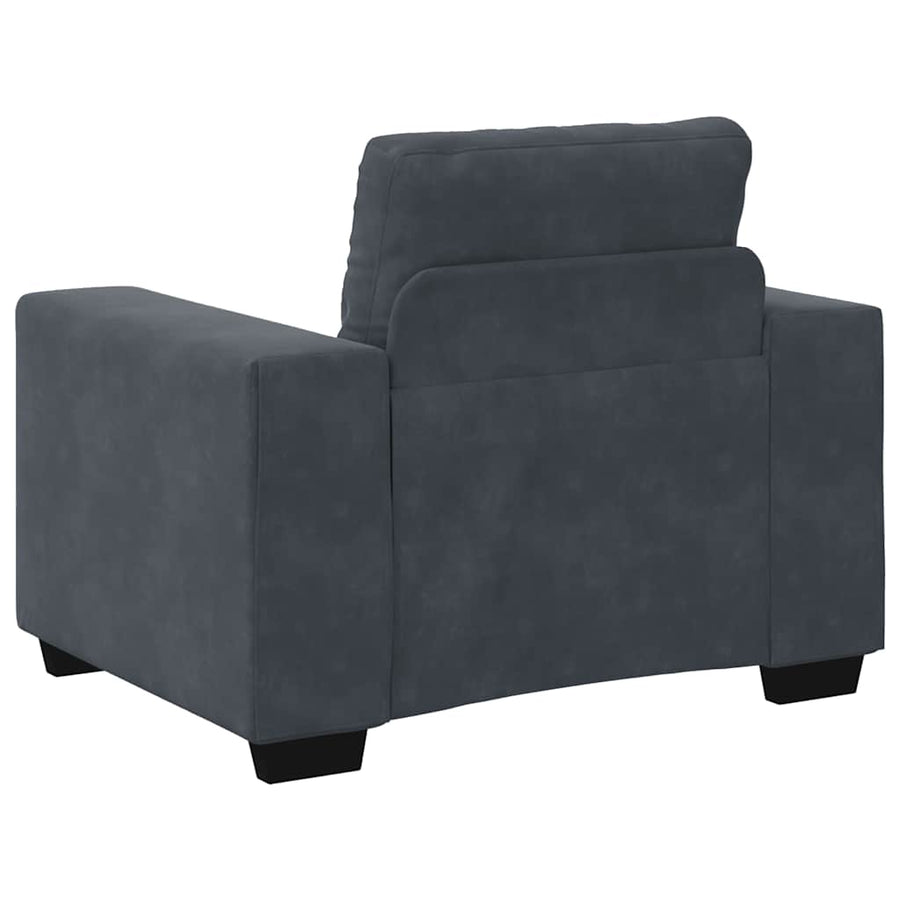 Sofa Chair Dark Grey 100x78x80 cm Velvet