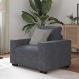 Sofa Chair Dark Grey 100x78x80 cm Velvet