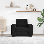 Sofa Chair Black 100x78x80 cm Velvet