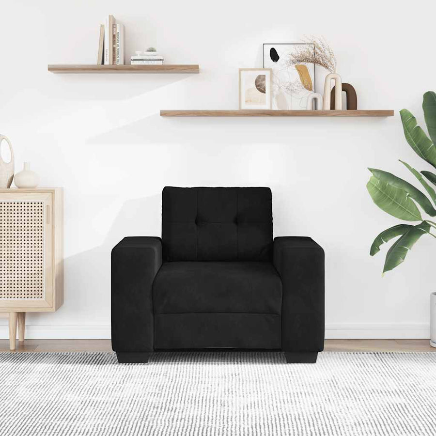 Sofa Chair Black 100x78x80 cm Velvet