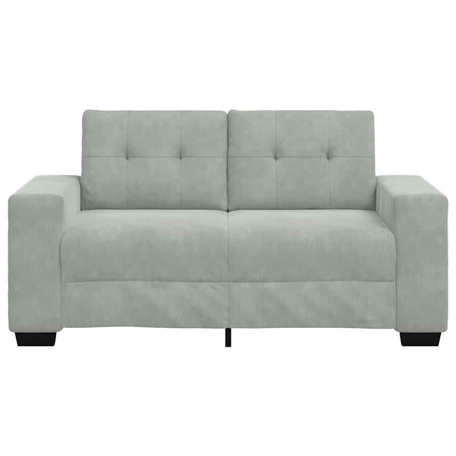Loveseat Sofa Light Grey 160x77x82 cm Velvet