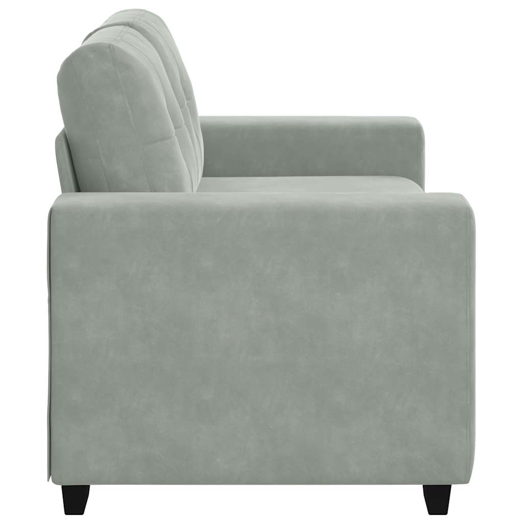 Loveseat Sofa Light Grey 160x77x82 cm Velvet