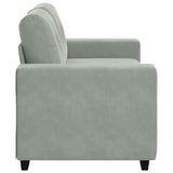 Loveseat Sofa Light Grey 160x77x82 cm Velvet