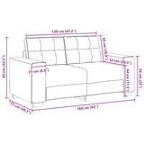Loveseat Sofa Light Grey 160x77x82 cm Velvet - Extra Image