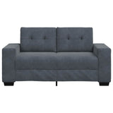Loveseat Sofa Dark Grey 160x77x82 cm Velvet - Top-Down View