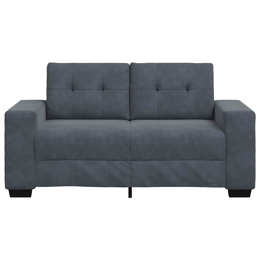 Loveseat Sofa Dark Grey 160x77x82 cm Velvet