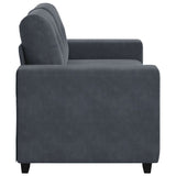 Loveseat Sofa Dark Grey 160x77x82 cm Velvet - 45-Degree Angle