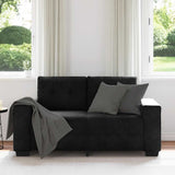 Loveseat Sofa Black 160x77x82 cm Velvet - Side View