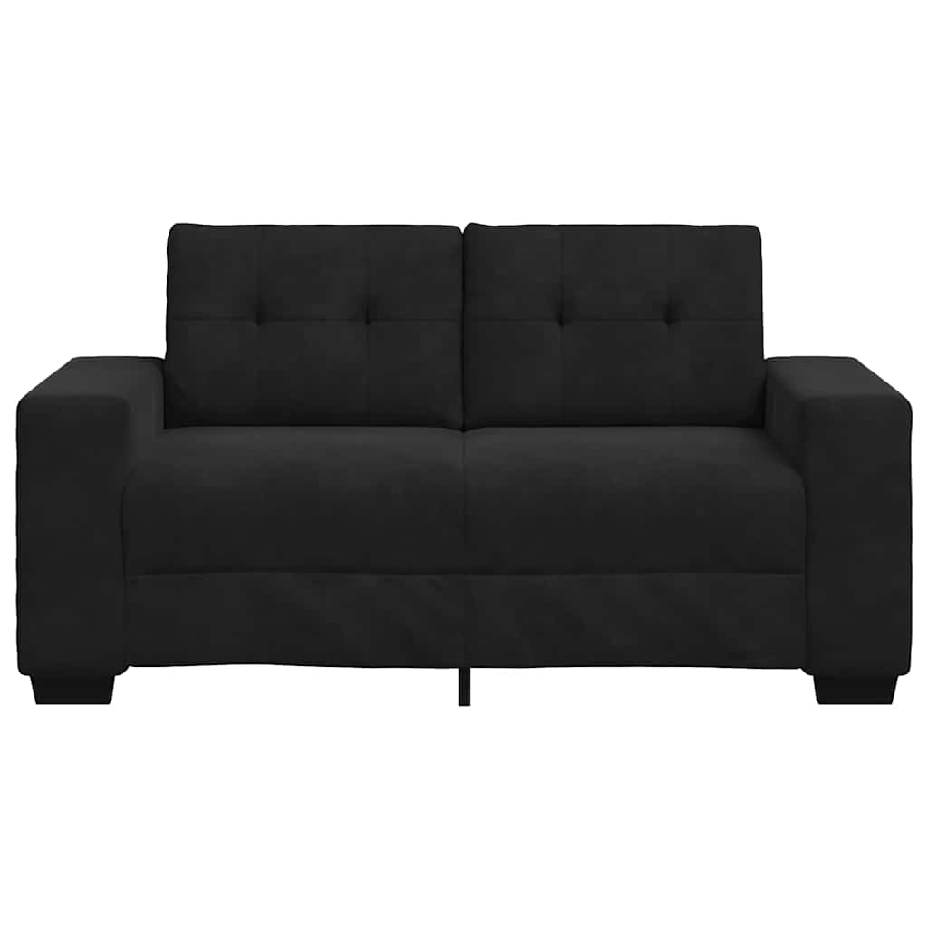 Loveseat Sofa Black 160x77x82 cm Velvet