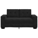 Loveseat Sofa Black 160x77x82 cm Velvet - Top-Down View