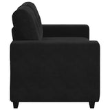 Loveseat Sofa Black 160x77x82 cm Velvet - 45-Degree Angle