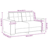 Loveseat Sofa Black 160x77x82 cm Velvet