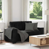 Loveseat Sofa Black 160x77x82 cm Velvet