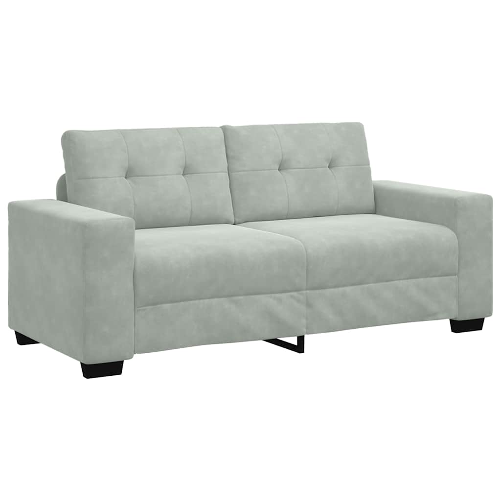 Loveseat Sofa Light Grey 180x77x82 cm Velvet