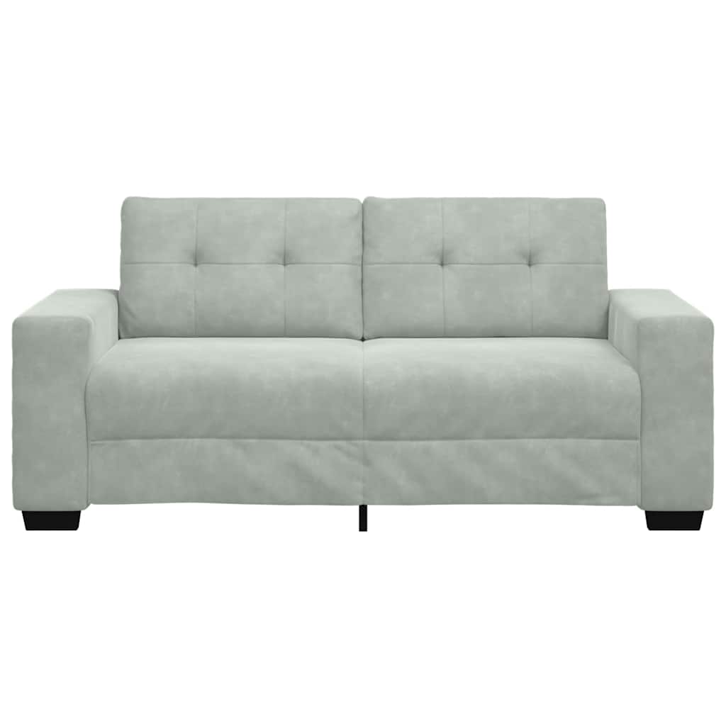 Loveseat Sofa Light Grey 180x77x82 cm Velvet