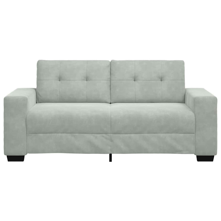 Loveseat Sofa Light Grey 180x77x82 cm Velvet