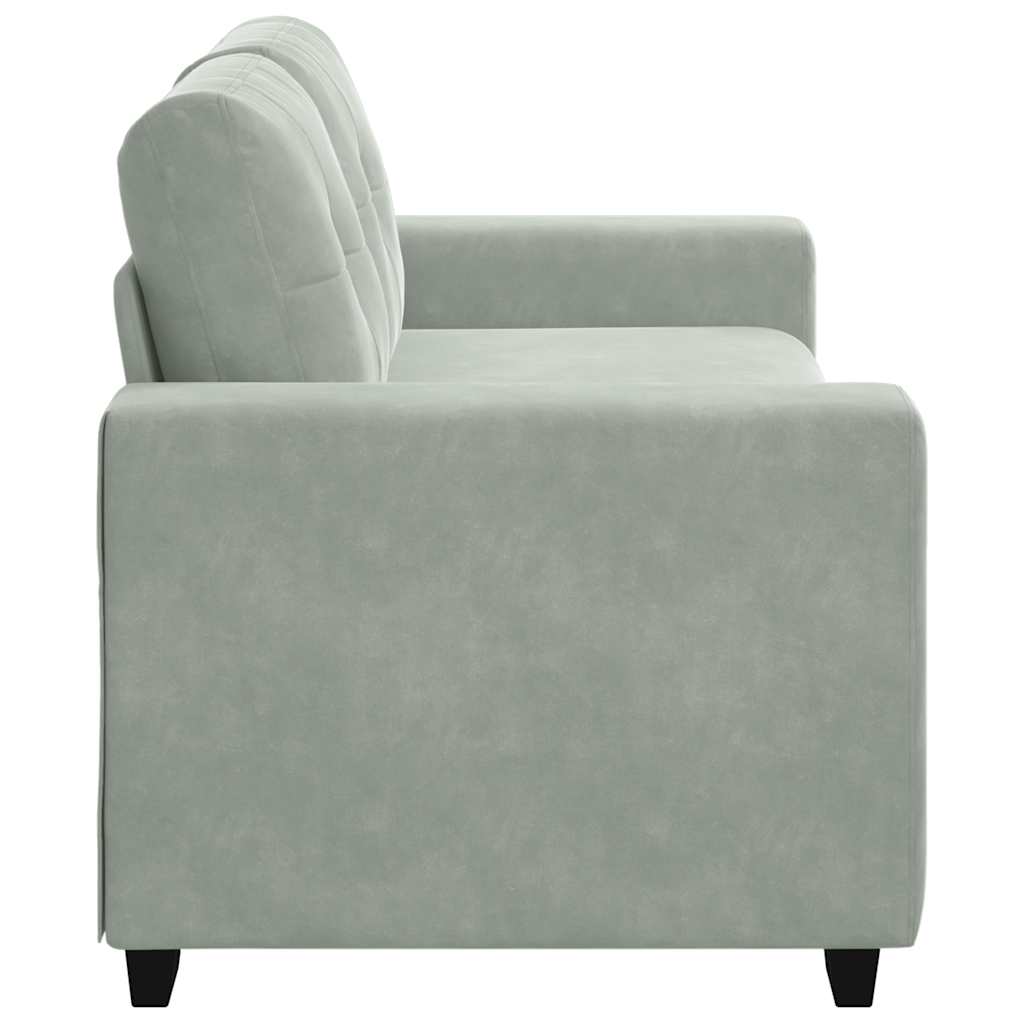 Loveseat Sofa Light Grey 180x77x82 cm Velvet