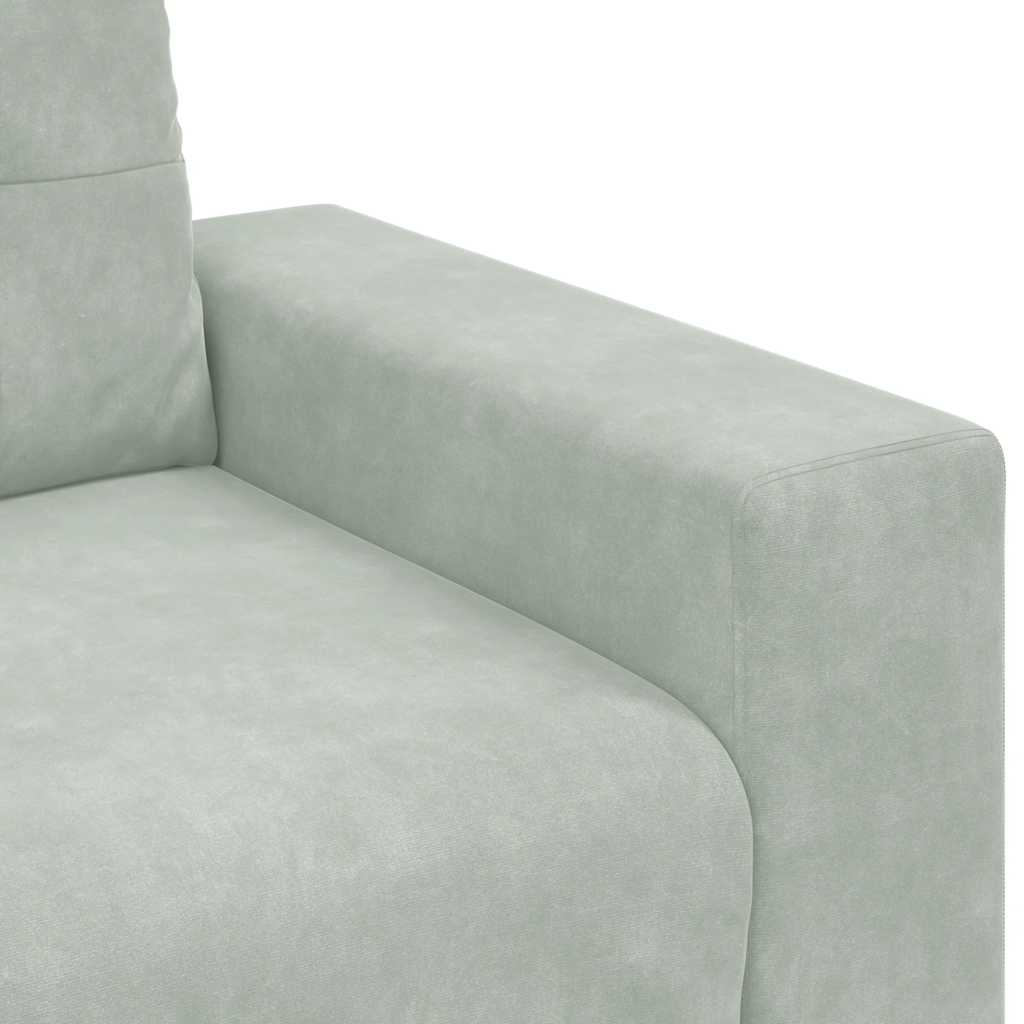 Loveseat Sofa Light Grey 180x77x82 cm Velvet